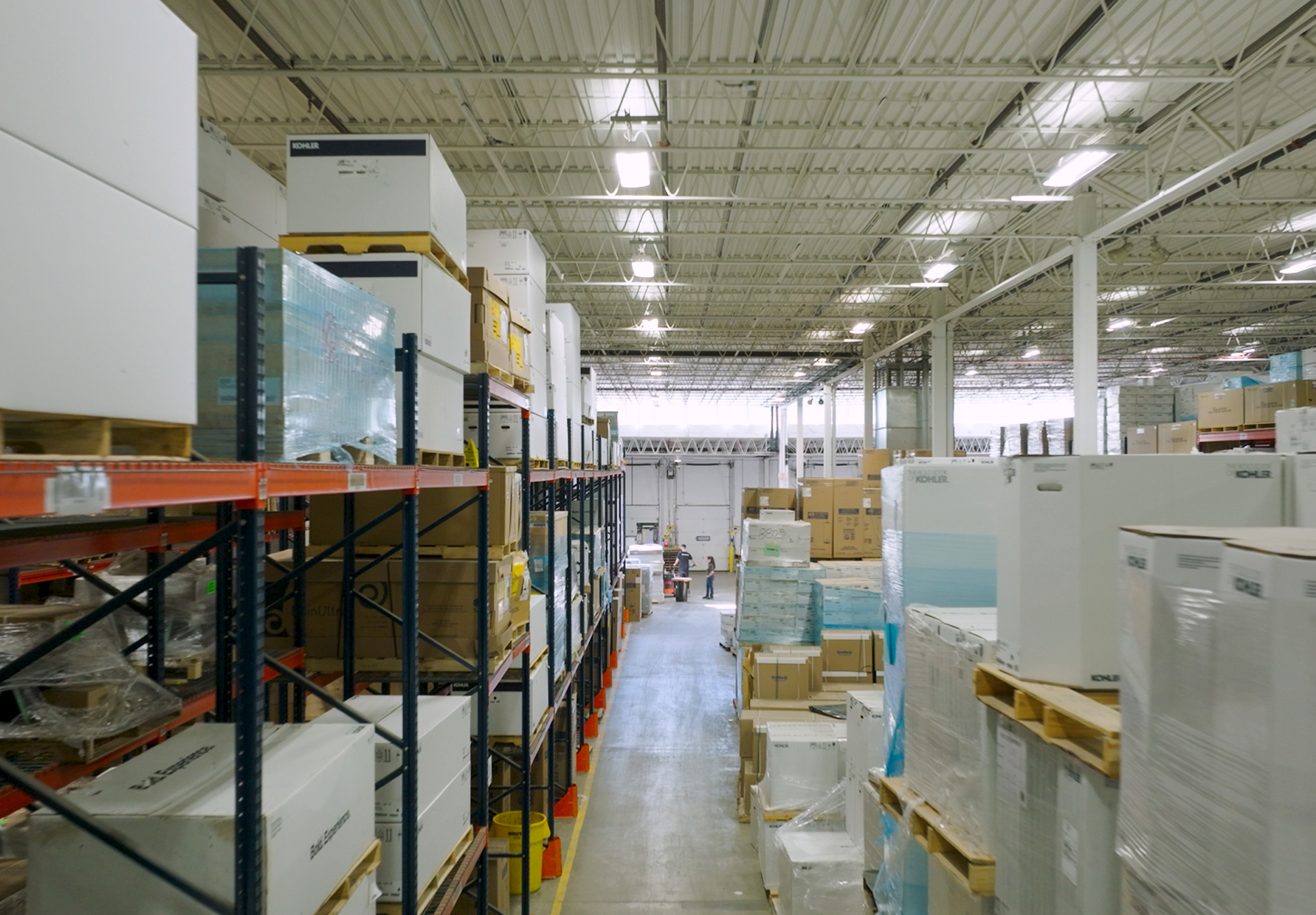 image of a warehouse with plumbing supplies